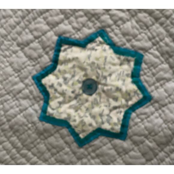 Quilted Pillowcase Shams With button Set Of Two Standard Size - Picture 3 of 5
